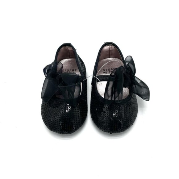 Stuart Weitzman "My First Weitzman" Black Ballet Flats - infant size 2 (3-6m) - Picture 1 of 1